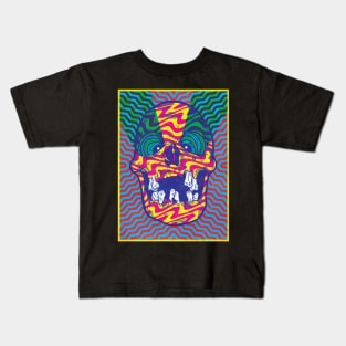 Psychedelic Laser Skull Kids T-Shirt